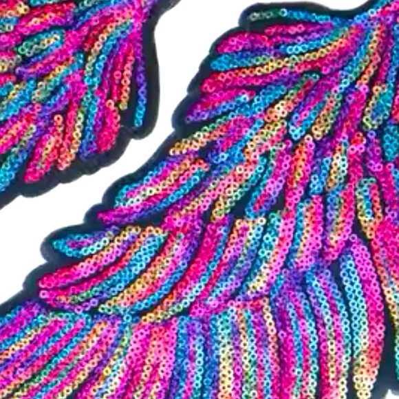 Sequin Angel Wing Patches - Picture 3 of 7